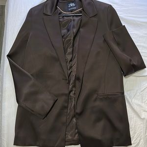 Oversized chocolate brown blazer